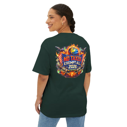 No Taxes Exempt All 2026 Tee — Patriotic Political Graphic T-Shirt