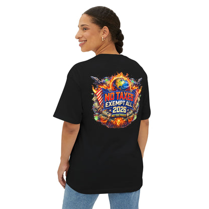No Taxes Exempt All 2026 Tee — Patriotic Political Graphic T-Shirt
