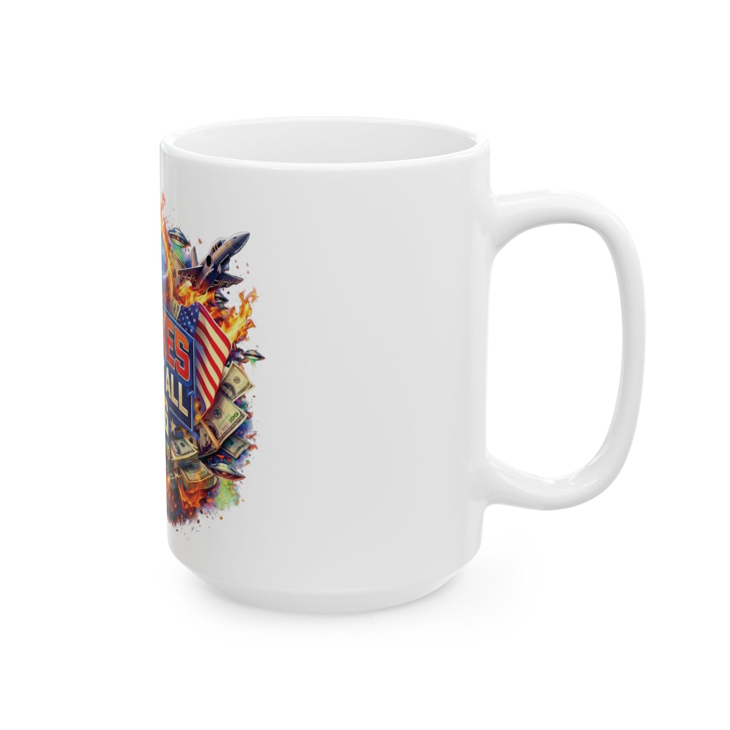 No Taxes Exempt All 2026 Ceramic Mug – Patriotic Anti-Tax Protest Coffee Cup